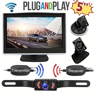 #ad 5 HD Wireless Car Rear View Monitor with Night Vision Make Parking Easieramp;Safer $34.98