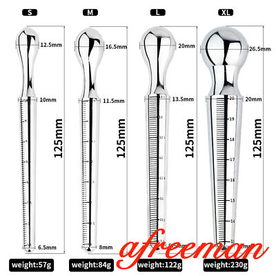 #ad Stainless Steel Dilator Sounding Metal Urethr Stretching Penis Enhance Plug $18.76