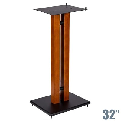 #ad 32quot; Speaker Stand Platform Durable Steel Design with Adjustable Top Plate Cherry $156.52
