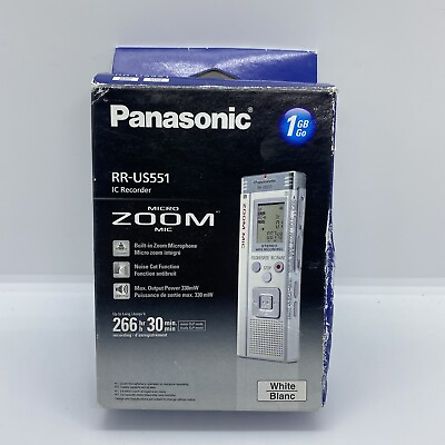 #ad Panasonic 1 GB Digital Voice Recorder VGC RR US551 FOR PARTS OR REPAIR AU $23.04