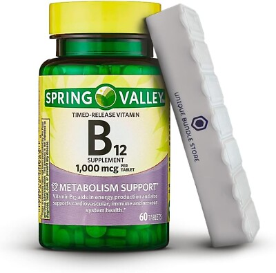 #ad Boost Energy with Spring Valley B12 1000mcg Dietary Supplement Pill Organizer $24.31