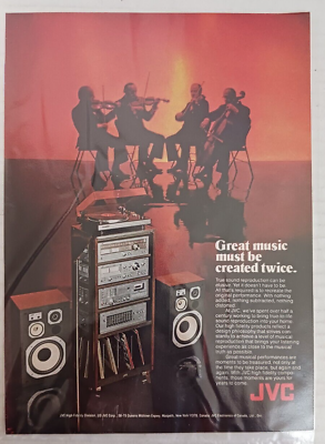 #ad 1978 JVC Home Stereos 4 Man Orchestra Classical Musicians Print Ad Photo $8.99