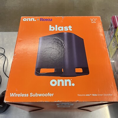#ad ONN Roku 150W Wireless Subwoofer Home Theater System Black NEW NEVER USED $100.00