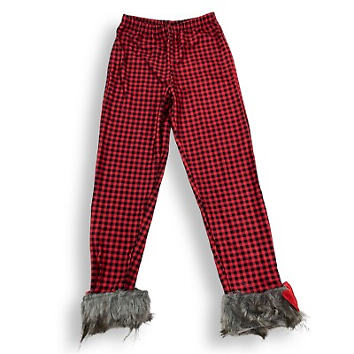 #ad Dark Little Red Riding Hood Leggings Costume Pants GIRLS MED LG up to size 14 $7.64