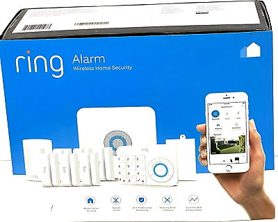 #ad Ring Alarm Wireless Security Kit Home System 10 Piece New $179.00