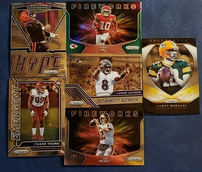 #ad 2020 Prizm Football INSERTS with Green No Huddle Prizms and Rookies You Pick $1.99