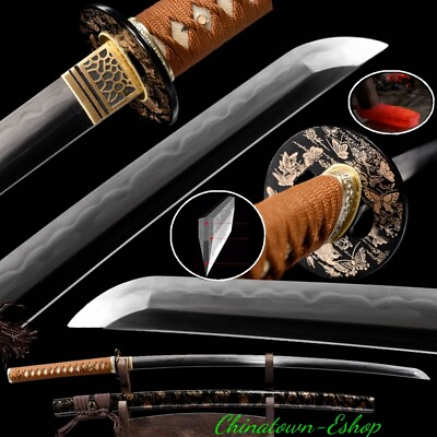 #ad Highest Grade Japanese Katana Sharp Samurai Sword Honsanmai Clay Tempered #2231 $5819.95