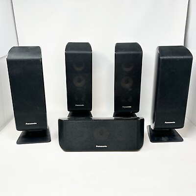 #ad PANASONIC Surround Sound Speakers Lot Of 5 SB HC100 SB HF100 SB HS100 $22.00