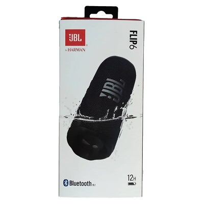#ad JBL Flip 6 Portable Bluetooth Portable Speaker System Black $98.75
