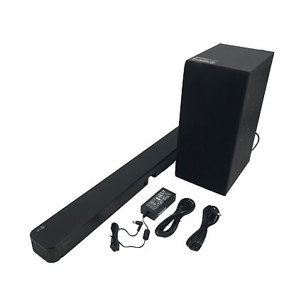 #ad LG SN4A 2.1 Channel Bluetooth Wireless Sound Bar w Subwoofer SPN4BM W Black $83.98