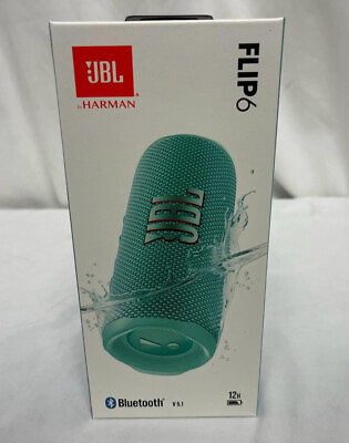 #ad JBL Flip 6 Portable Waterproof Bluetooth Speaker Teal JBLFLIP6TEALAM $84.95