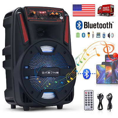 #ad 1000W Portable 8#x27;#x27; Bluetooth Speaker Heavy Bass Sound Party Speaker FM AUX TF US $32.99