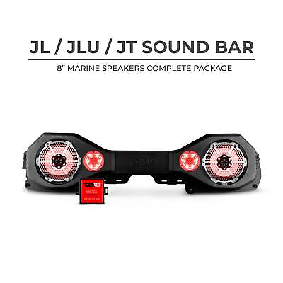 #ad DS18 JLSBAR22LOADED Extremely Loud Jeep JL JLU JT Plugamp;PLay Sound bar package $689.85