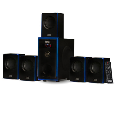 #ad 5.1 Bluetooth 6 Speaker System Home Theater Surround Sound NEW $87.36