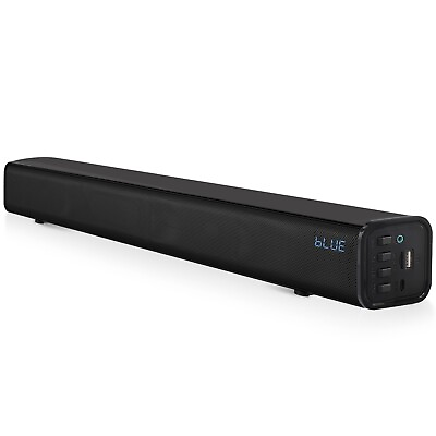 #ad Pyle Home Theater Soundbar Speaker Wave Base Wireless BT Streaming Tabletop $44.99