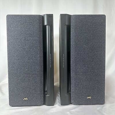 #ad JVC Speakers SP MX50BK Black Bookshelf Pair 50w Labyrinth Aero Port Super Woofer $46.00