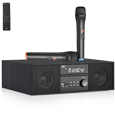 #ad Pyle Home CD Stereo System with Wireless Microphone Multimedia Disc Player $108.99