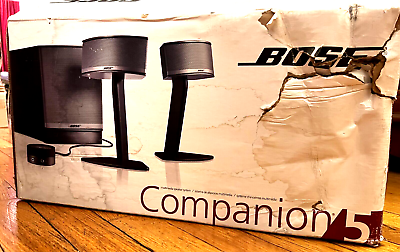 #ad Bose Companion 5 Multimedia Speaker System in Black Silver 040326 120V $999.00