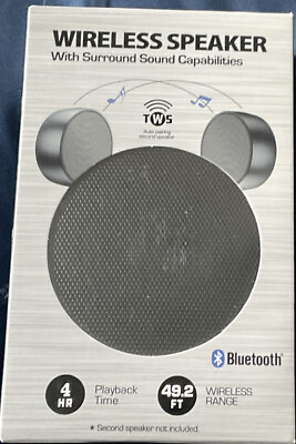 #ad Two Wireless Speaker With Surround Sound Capabilities NIB $15.00