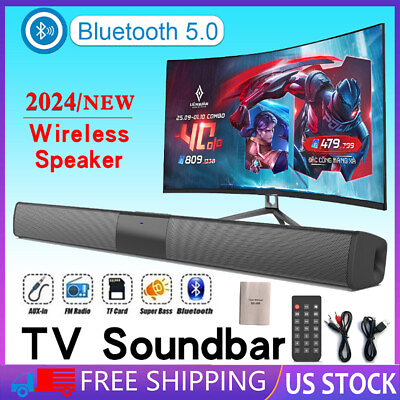 #ad #ad Bluetooth Sound Bar Wired Wireless Stereo TV Surround Sound System Audio Speaker $30.25