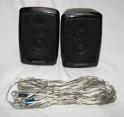 #ad samsung speakers ps rz420 520 ps rtz422 522 left amp; right rear w wire black $26.99