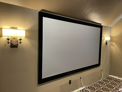 #ad Seymour AV Fixed Frame Home Theater Projector Screen 95quot;w x 109quot;diagonal $999.20