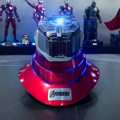 #ad Iron Man Helmet Speaker Base MK7 Base Bluetooth Dual Speaker LED Light Sound 1pc $212.28