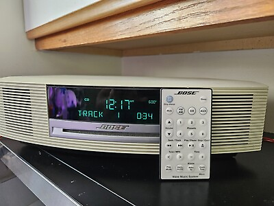 #ad Bose Wave Music System AMFM CD Player Clock Radio Alarm Remote Aux AWRCC2 $222.99