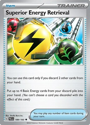 #ad Superior Energy Retrieval 189 193 Paldea Evolved Trainer Item Pokemon Card NM $2.50