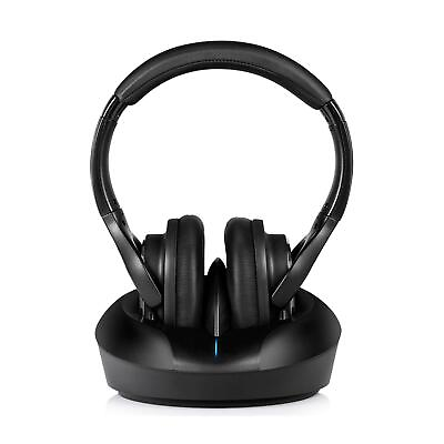 #ad Wireless TV Headphones Over Ear Hi Fi Stereo Headsets with RF Transmitter Dock $87.55