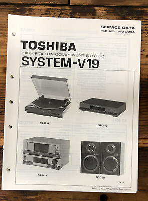 #ad Toshiba System V19 Radio Stereo Service Manual *Original* $14.97