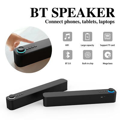 #ad Bluetooth 5.1 Home TV Sound Bar Speaker System 3D Surround Wireless Subwoofer $31.34