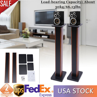 #ad 36quot; Bookshelf Speaker Stands Surround Sound Home Theater Holder Support $68.00