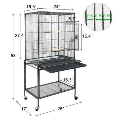 #ad 53quot; Bird Cage Home Top Parrot Finch Cage Macaw Cockatoo Pet Supplies Having Fun $77.09