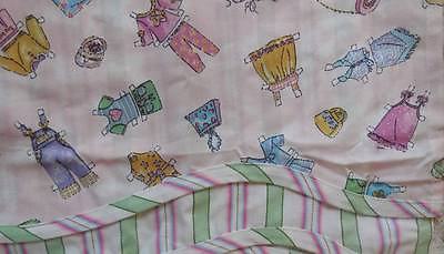 #ad Waverly Home 4 Kids DRESS UP Paper Doll Layered Fabric Scallop Valance EUC $14.80