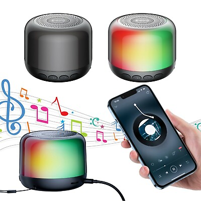#ad Bluetooth 5.1 Home Outdoor Wireless Speaker Portable Glazed Illuminated Speaker $24.15