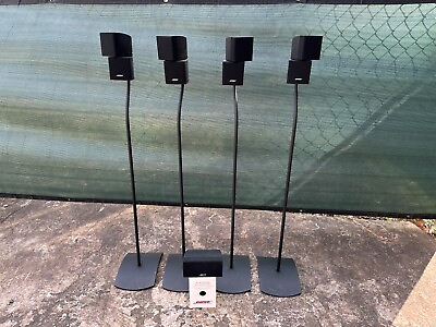 #ad Bose Lifestyle Acoustimass Double Cube Speakers in Black With Stands $249.97
