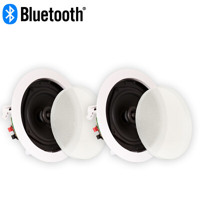 #ad Theater Solutions TS50C Bluetooth Flush Mount Speakers Home In Ceiling 2 Pack $103.99