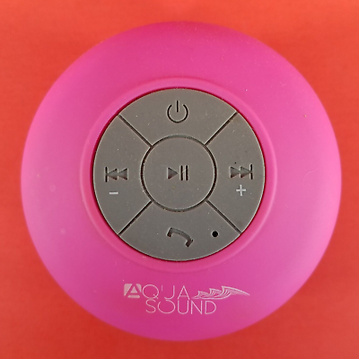 #ad Aduro AQUA SOUND Bluetooth Waterproof Suction Cup Shower Speaker and Mic Pink $3.94