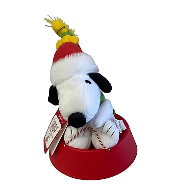 #ad Hallmark Stuffed Toy Sleddin#x27; Snoopy Sled Dog Dish Sound and Motion New with Tag $14.89