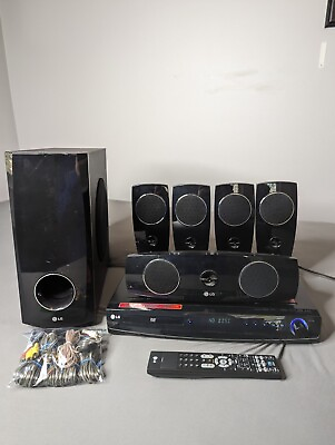 #ad LG LHT854 DVD Home Surround Sound Theater System Complete w Remote TESTED $139.99