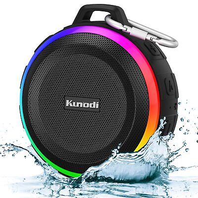#ad IPX7 Waterproof Bluetooth Shower Speaker with Dynamic Lights Clear Sound $28.37