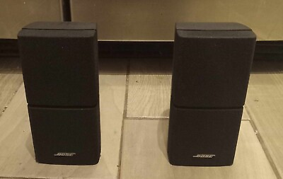 #ad Pair of Black Bose Double Dual Cube Swivel Speaker Acoustimass Lifestyle $39.99