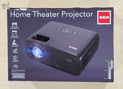 #ad RCA Home Theater Projector 1080p Full HD 200quot; Picture Size HDMI New $70.00