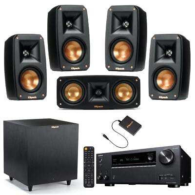 #ad Klipsch Reference Theater Pack 5.1 Channel Speaker System Onkyo Receiver $749.00