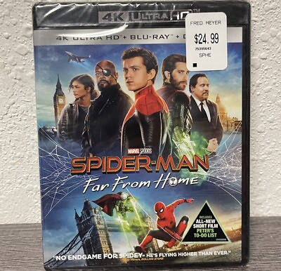 #ad Spider Man: Far From Home 4K Ultra HD Blu ray 2019 NEW NO SLIPCOVER $12.90