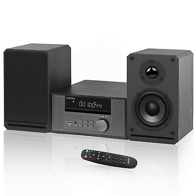 #ad Micro Stereo System for Home 100W Hi Fi Bookshelf Speskers System CD Player... $255.89