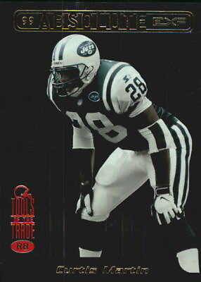 #ad 1999 Absolute EXP Tools of the Trade Jets Football Card #149 Curtis Martin 500 $4.50