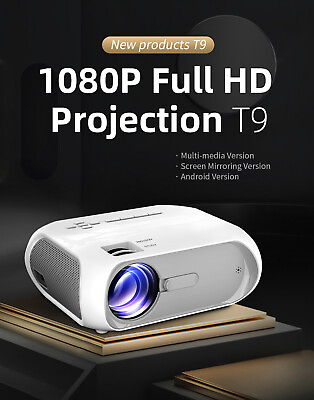 #ad 1080P HD Projector WiFi movie Projector 5000 Lumens Home Theater Video Projector $135.90