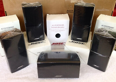 #ad 5 Bose MINT Black Speakers 1 Center 4 Surround Double Cube Acoustimass Lifestyle $394.65
